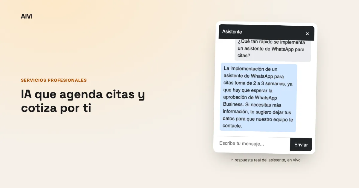 Cómo un asistente de IA agenda citas y cotiza automáticamente para despachos y consultorías