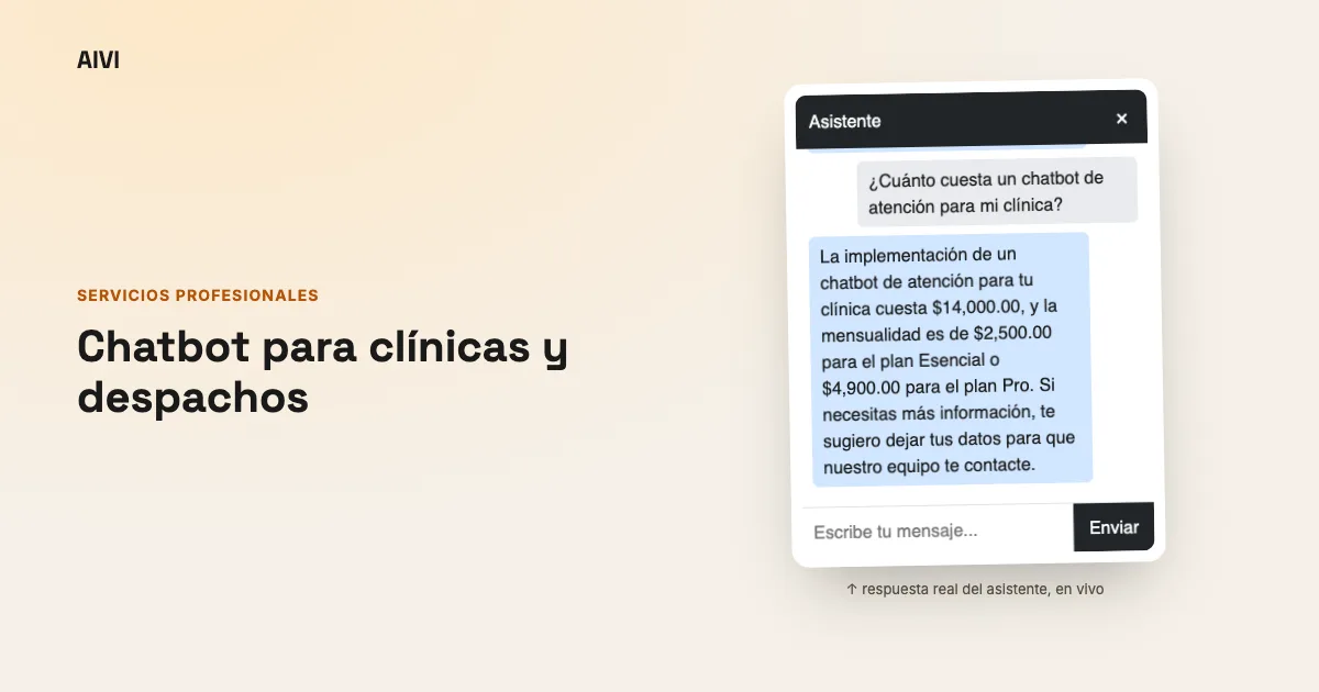 Chatbot para clínicas y despachos: responde FAQs sin perder el toque humano