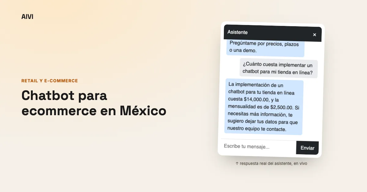 Chatbot para ecommerce en México: cómo automatizar la atención al cliente con IA