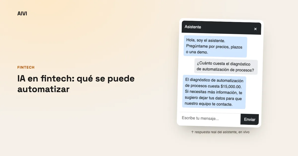 Automatización con IA en fintech: qué se puede y qué no (por regulación)