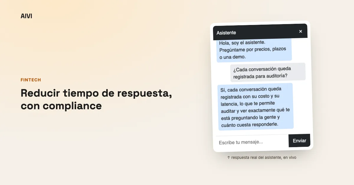 Reducir tiempo de respuesta en fintech con IA sin comprometer compliance